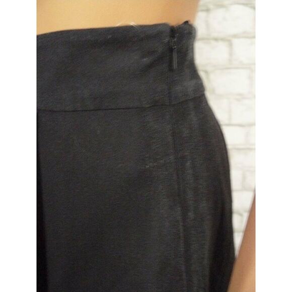 $160 Free People Black Purple Watercolor Floral Pleated Midi Skirt 10 NEW - Picture 5 of 10